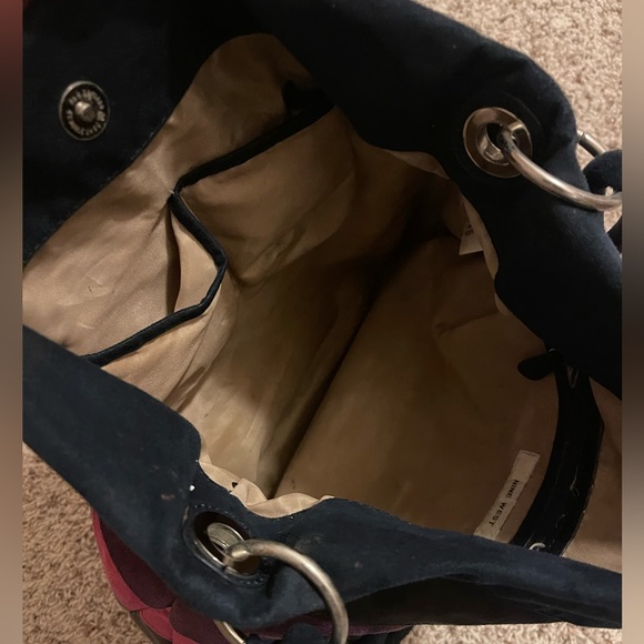 Nine West Striped Suede Shoulder Bag - Picture 3 of 5